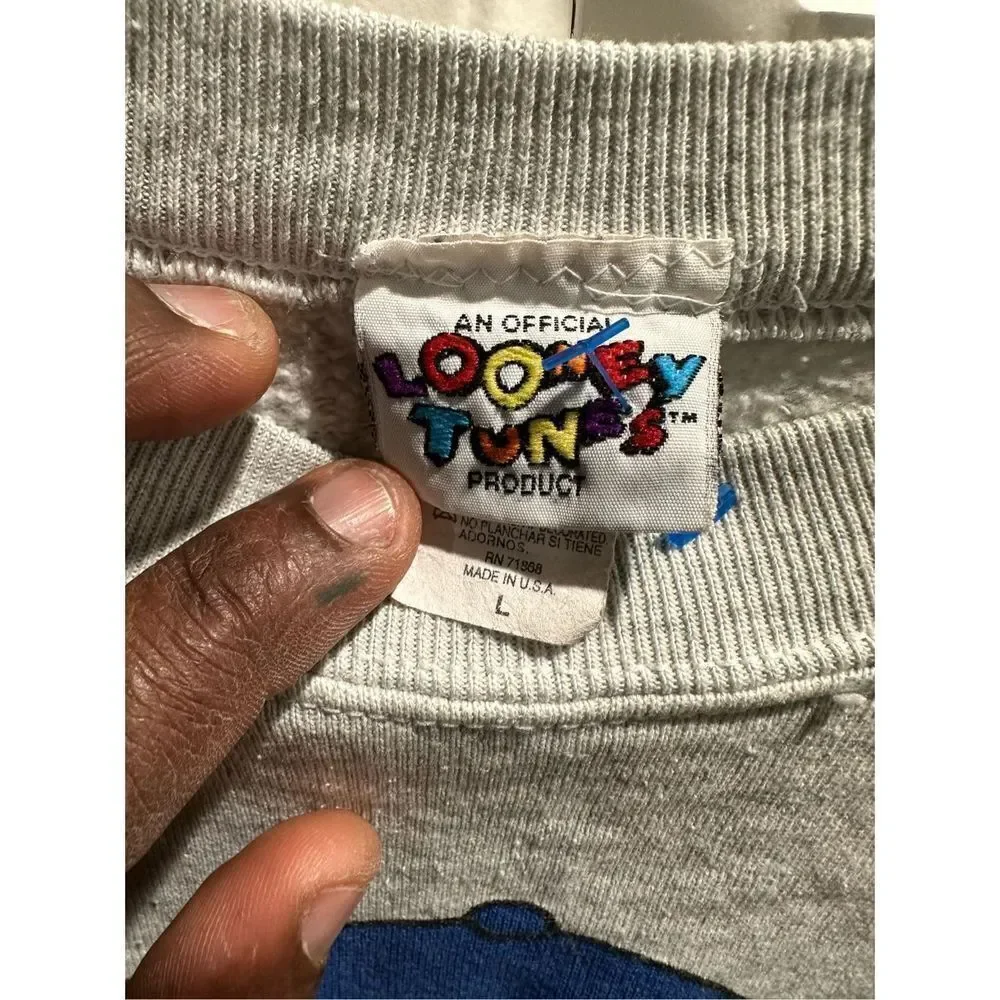 Vintage 1996 Tweety Bird Warner Bros Sweatshirt -Made in the USA. Some stains.